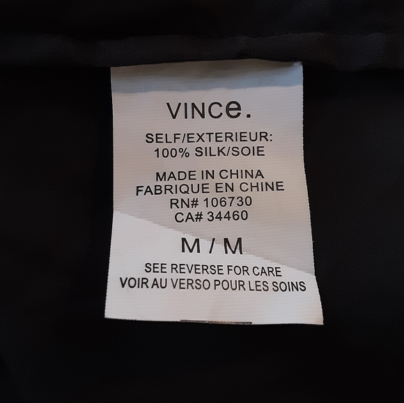 Vince. Grey Green silk tank size M. - Picture 3 of 5